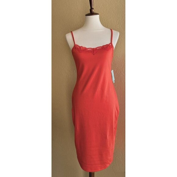 Abound Women's Abound Orange Spice Bodycon Strappy Midi Dress Size M - Picture 1 of 10